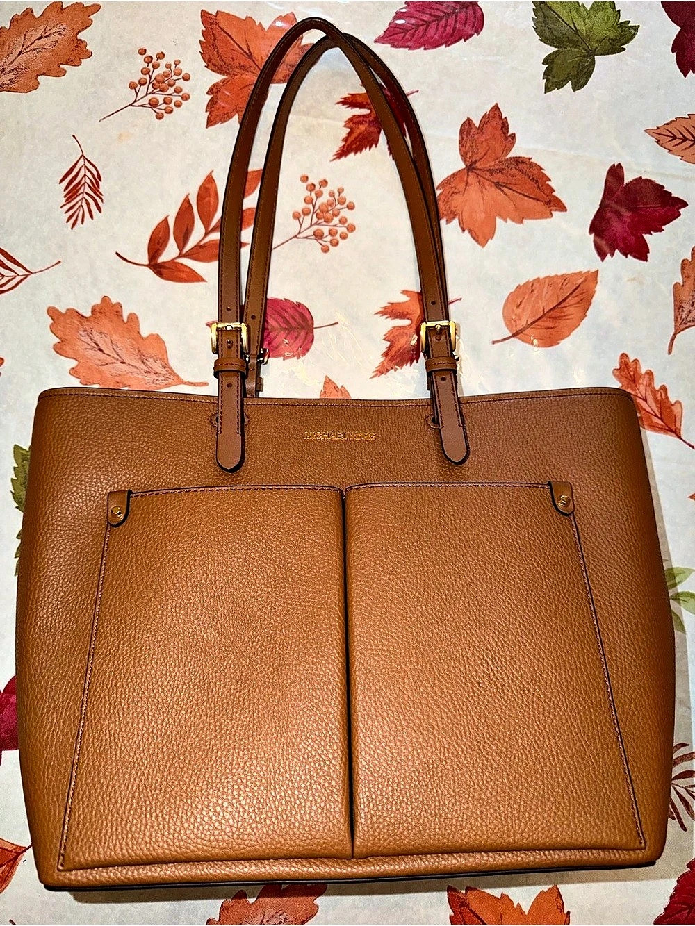 Michael Kors Jet Set Medium Pocket Tote Bag Brown